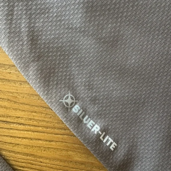 ASRV SILVER LITE TAUPE LONG SLEEVE SHIRT S - Picture 4 of 5